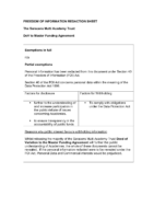 Saracens Multi-Academy Trust Master Funding Agreement